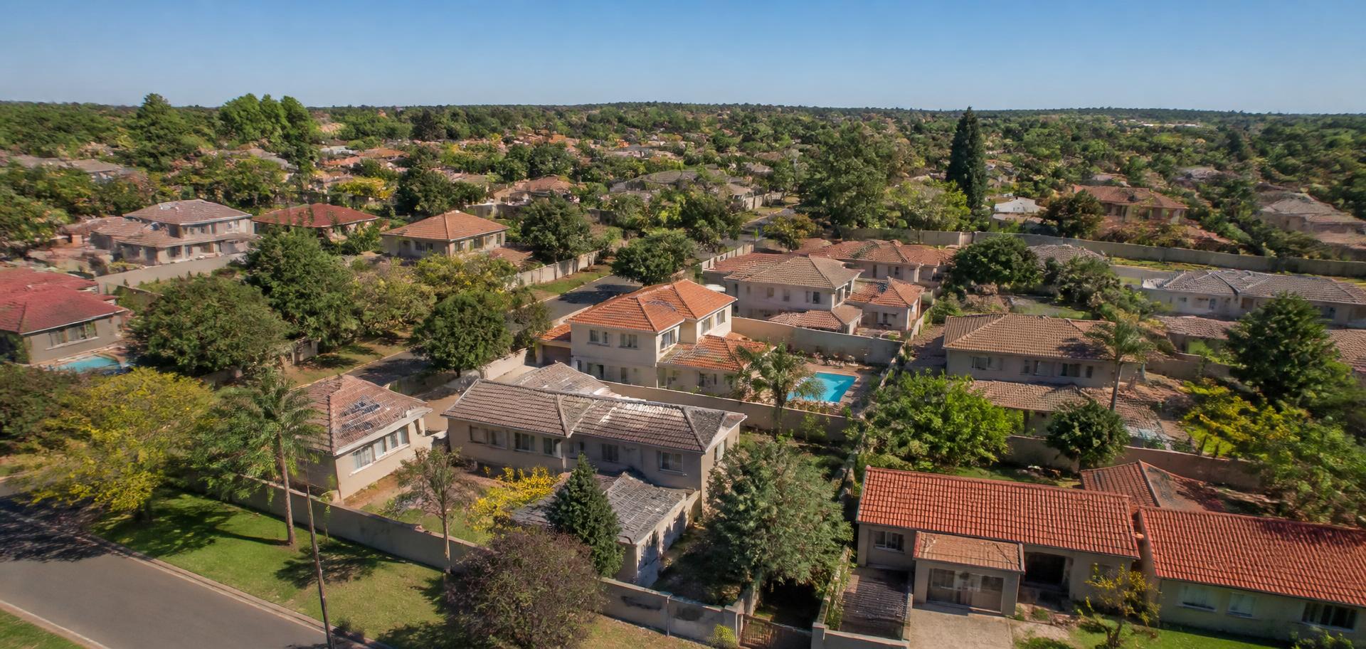 Aerial view of Johannesburg suburb